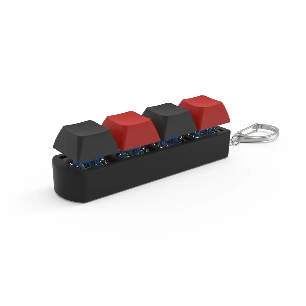 Tactile keycaps fidget keychain with colorful mechanical keycaps