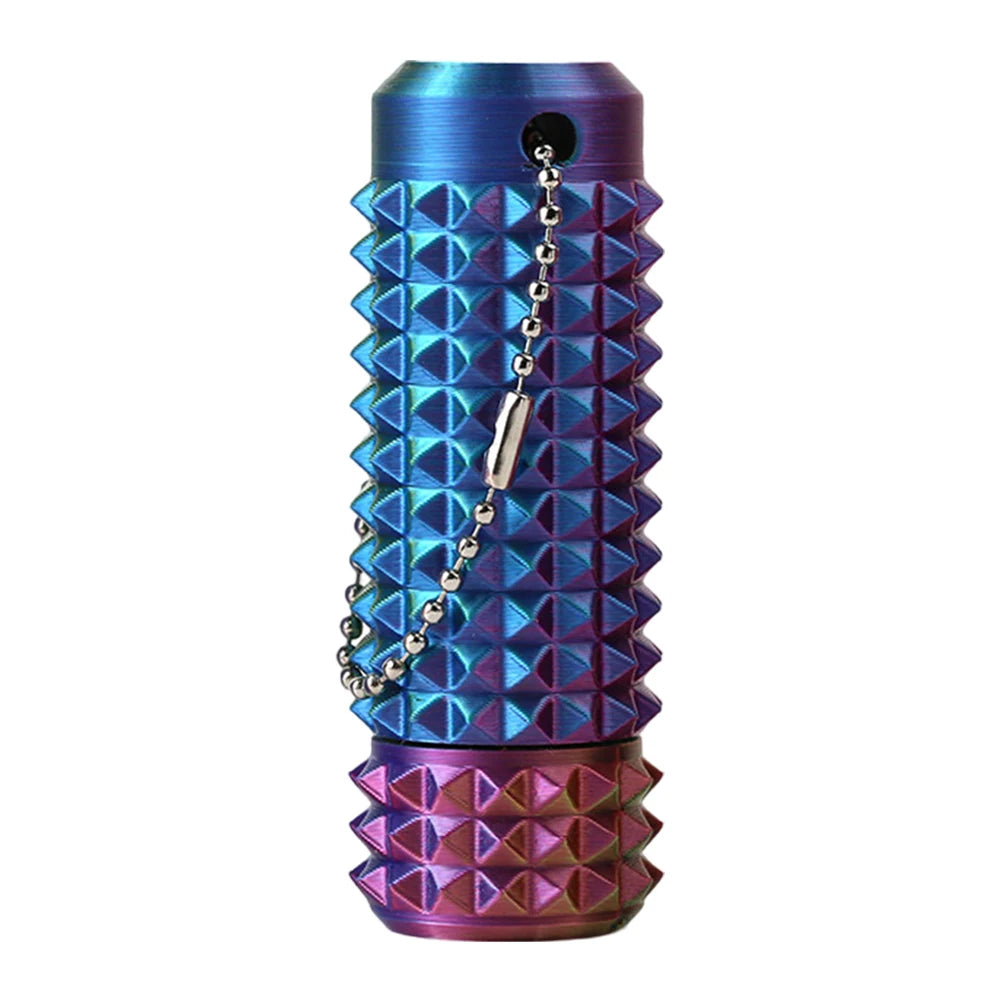 multicolor textured acupressure fidget roller with keychain