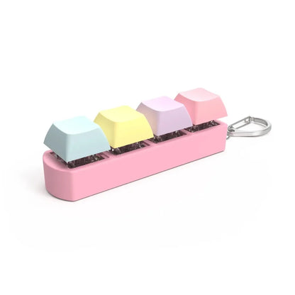 Tactile keycaps fidget keychain with colorful mechanical keycaps