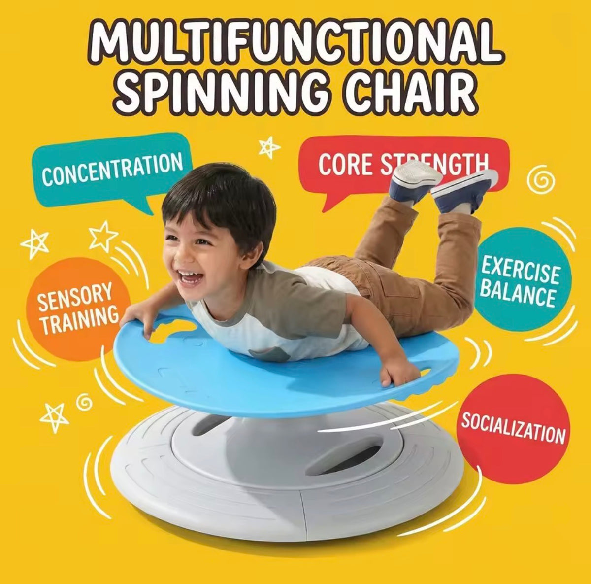 Sensory Spinning Chair – Sit & Spin Vestibular Sensory Toy for Kids