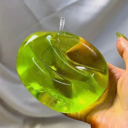 Green apple squeeze toy for stress relief and sensory stimulation