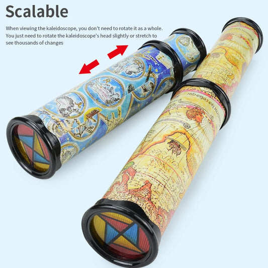 Magic kaleidoscope with colourful visual patterns