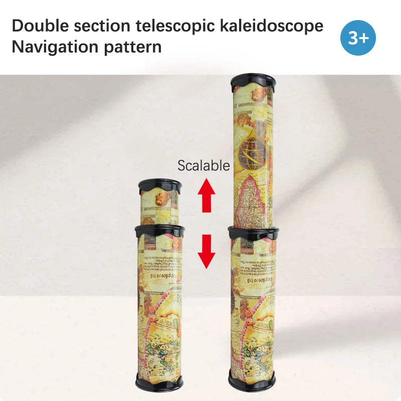 Magic kaleidoscope with colourful visual patterns