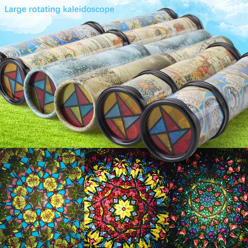 Magic kaleidoscope with colourful visual patterns