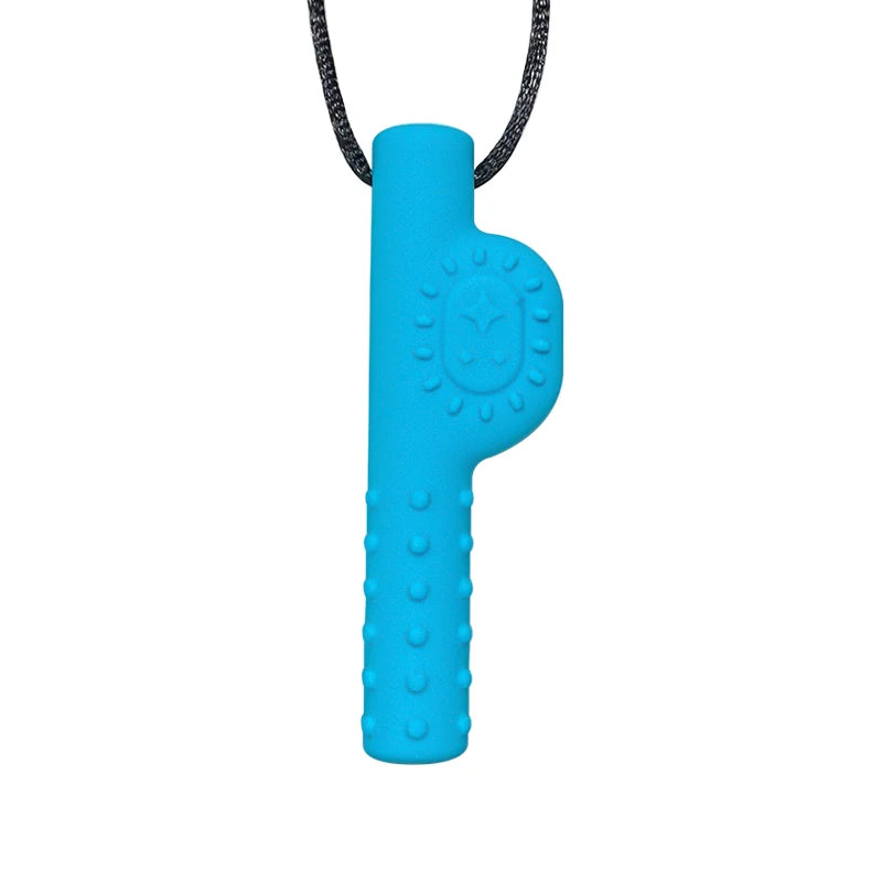 Blue textured pendant on a white background