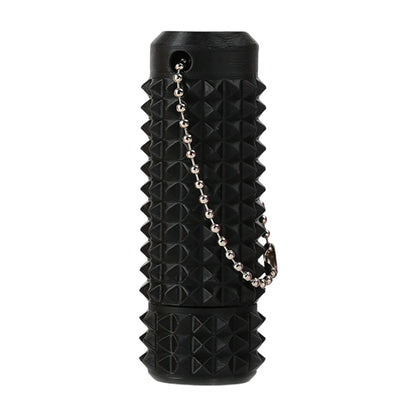 black textured acupressure fidget roller with keychain