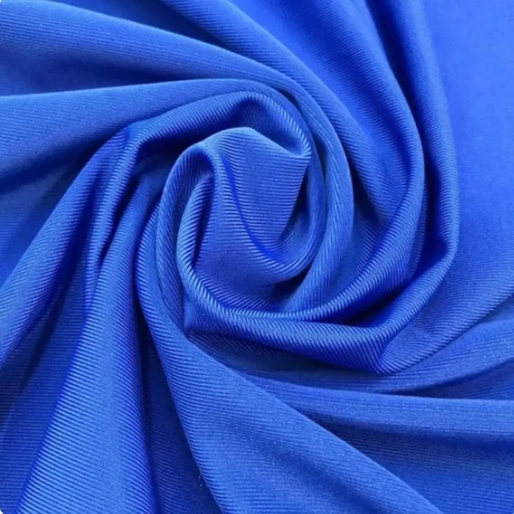 Close-up of soft blue fabric used in Sensory Compression Body Sock for Kids, perfect for sensory-friendly toys.