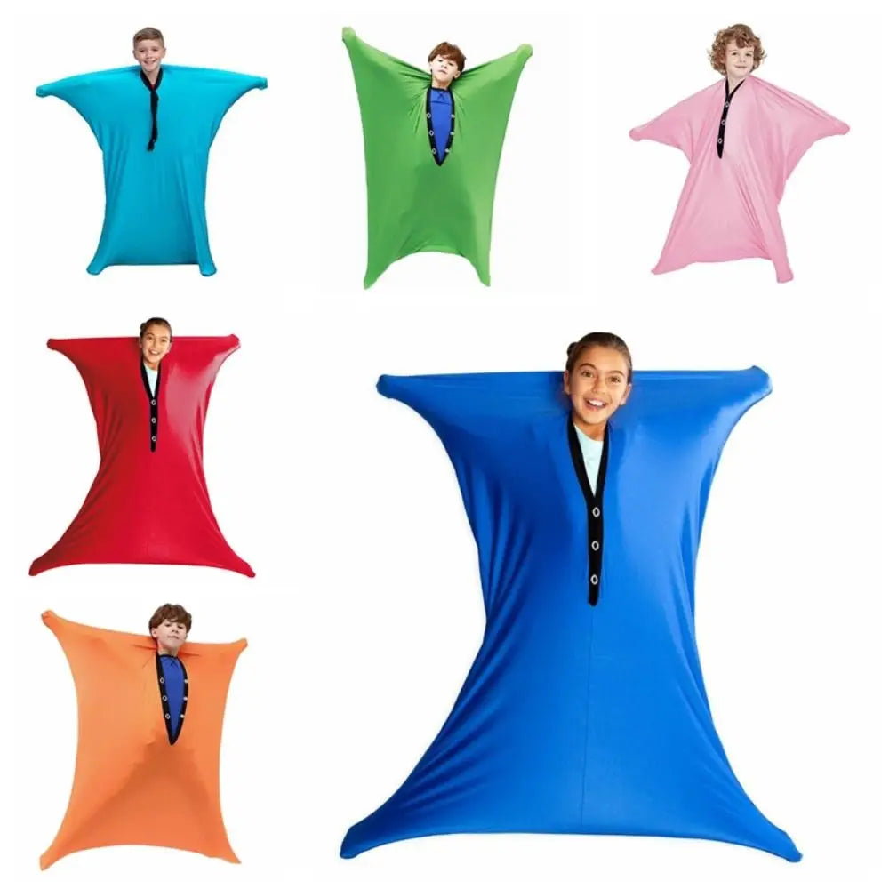 Sensory Compression Body Sock for Kids in various colors, supporting sensory play and movement.